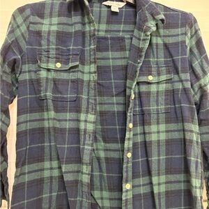 Old Navy Green and Blue Plaid shirt